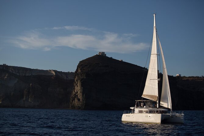 Santorini Caldera Gold Day Cruise with BBQ on board and Open Bar - Thirassia’s fisherman island swim plus lunch time on board