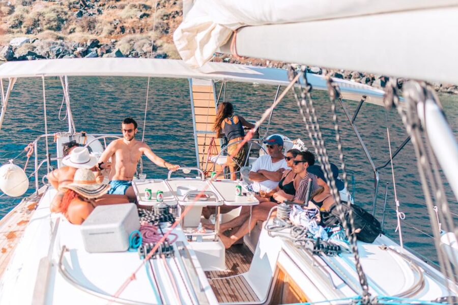 Santorini Caldera: Morning Sailing Cruise with Meal - Mesa Pigadia: the calm swim stop you’ll remember