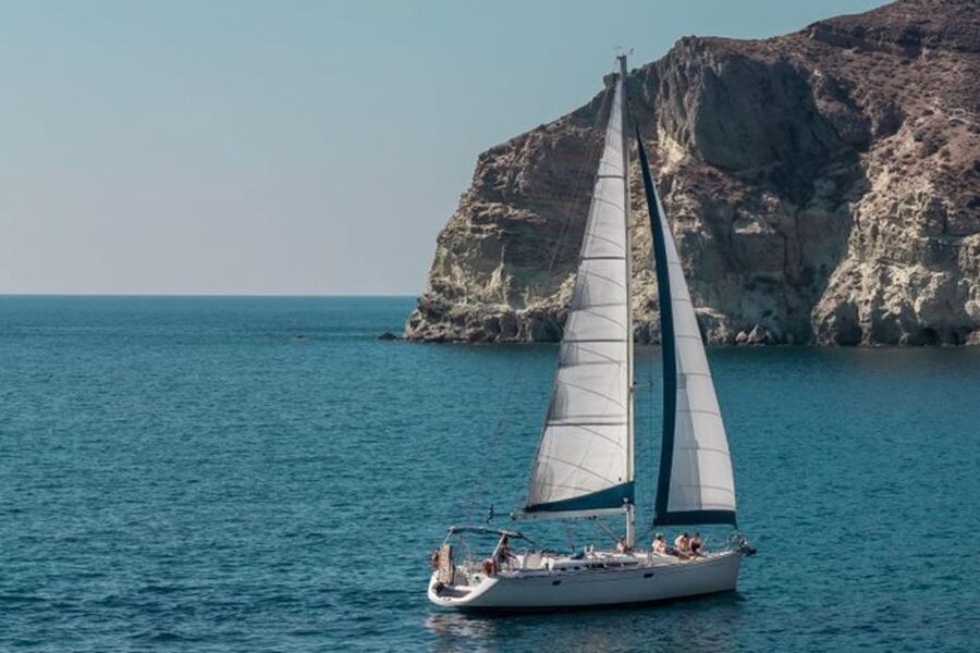 Santorini Caldera: Morning Sailing Cruise with Meal - Pickup, van transfer, and how the day starts