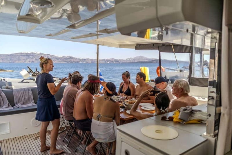 Santorini: Catamaran Cruise with Fresh Meal & Open Bar - Price, value, and who should book this catamaran cruise