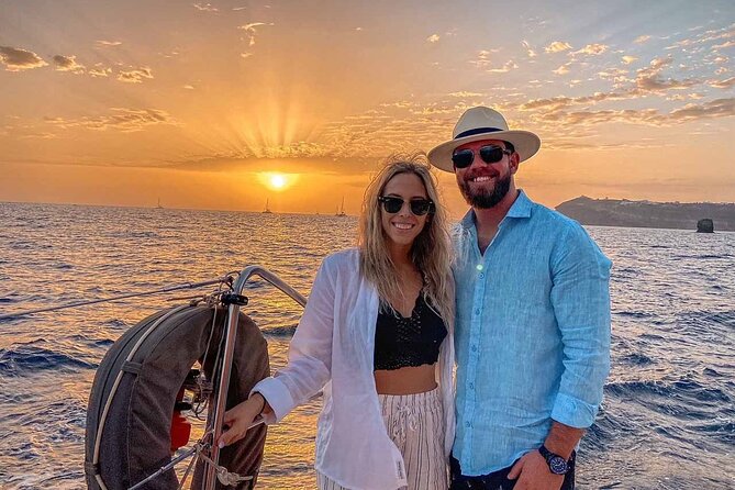 Santorini Catamaran Cruise with Greek Meal, Open-Bar and Sunset - Swim Stop #1: Volcanic Hot Springs at Palea or Nea Kameni