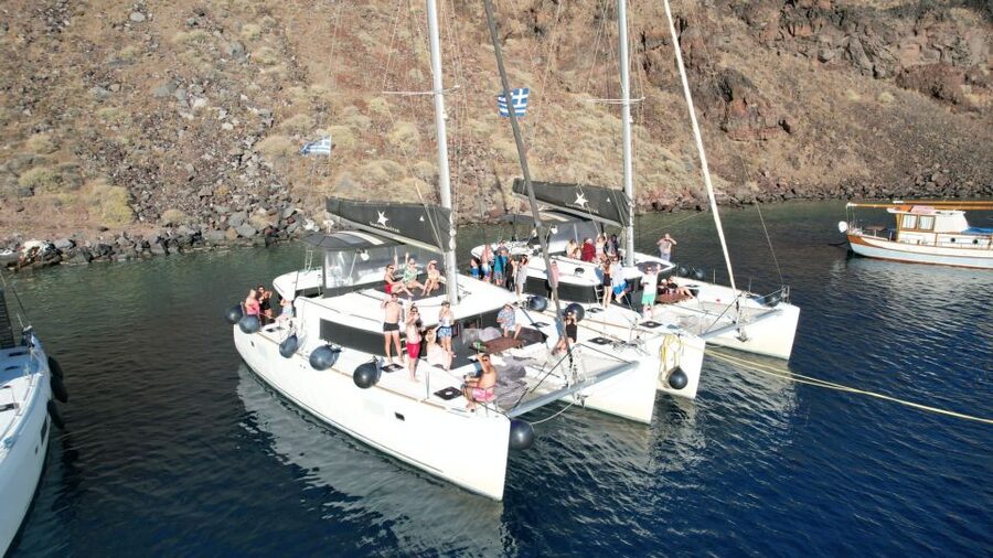Santorini Catamaran Cruise with Swimming, Meal and Open Bar - Who should book this Santorini catamaran, and who might not love it