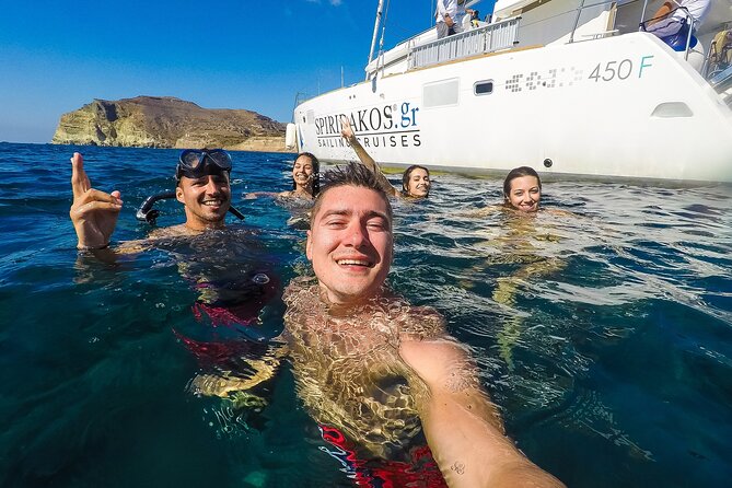 Santorini Classic Catamaran Cruise with BBQ, Drinks and Transfers - Price and value: why this one costs what it costs