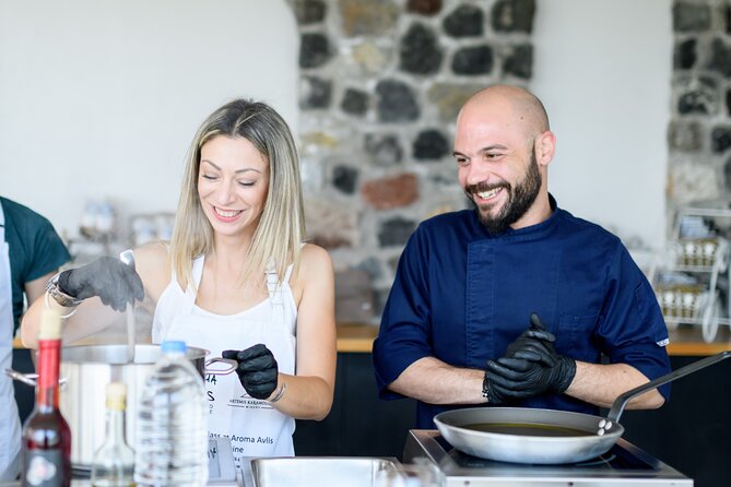 Santorini Cooking Lesson with Chef and a Bottle of Wine - Lunch at Aroma Avlis: Eating What You Made, With Wine Included