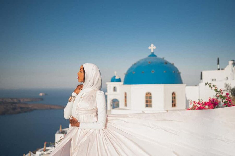 Santorini: Couple Family Photoshoot with Pickup - Location details you will see in the background