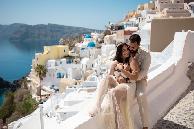 Santorini couple photoshoot with 50 edited photos! - The blue dome stop: getting the iconic Santorini look without chaos