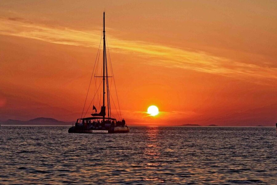 Santorini: Cruise Catamaran with BBQ & Drinks Day or Sunset - Why a Caldera Catamaran Feels Like a Different Santorini