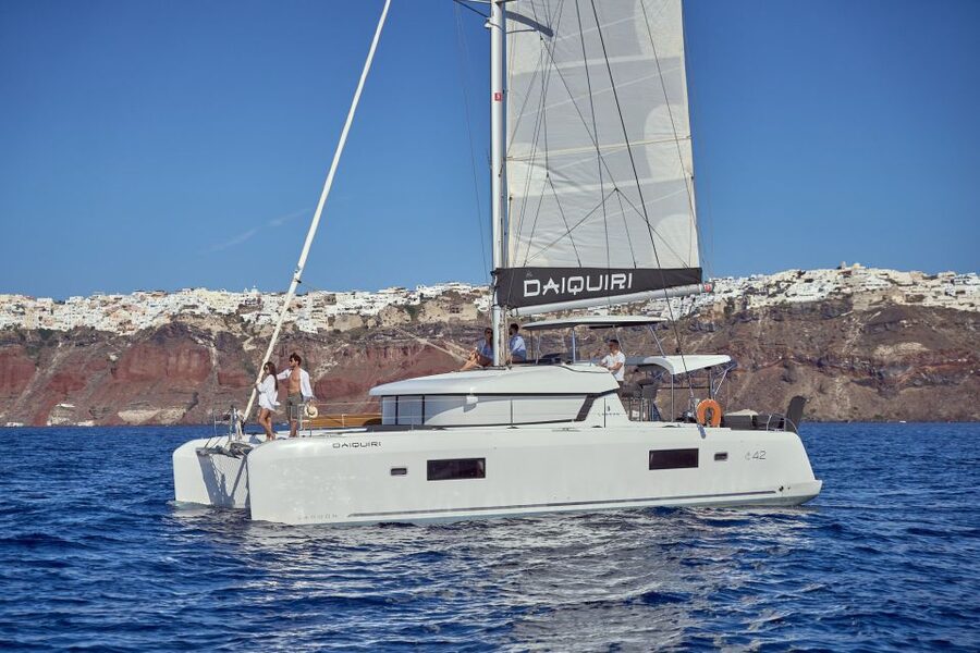 Santorini: Day Luxury Catamaran Cruise with Meal & Drinks - The onboard Greek BBQ: what you eat and why it feels special