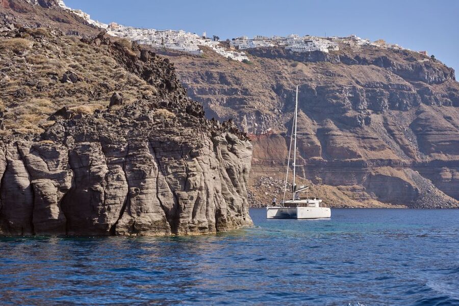 Santorini: Day Luxury Catamaran Cruise with Meal & Drinks - Boat comfort details that actually matter