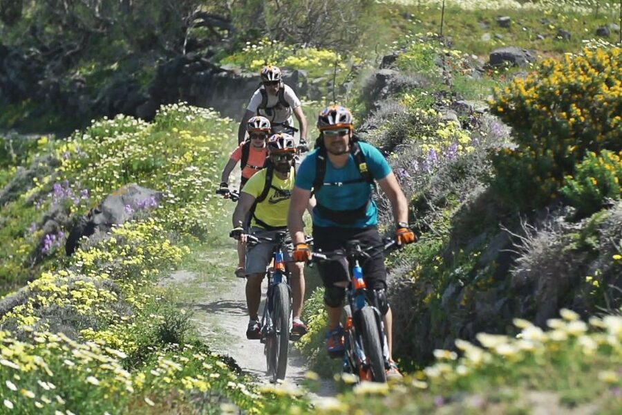 Santorini: Electric Mountain Bike Adventure - Vlichada Port, Private Beach Time, and Your Minivan Back