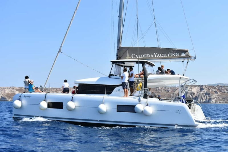 Santorini: Exclusive Private Cruise for a Luxurious Escape - Nea Kameni hot springs: geothermal swimming without the tourist rush