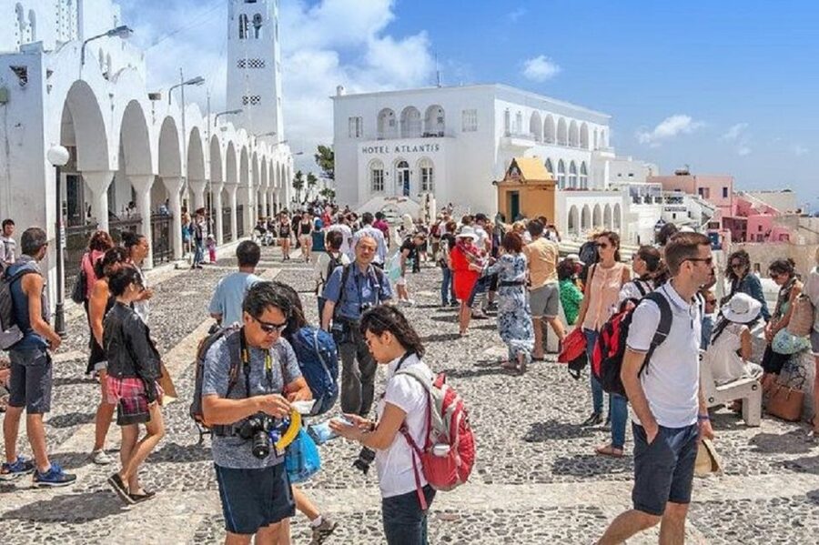 Santorini: Fira Town Walking Tour with Wine Tasting - Price and value: $82 for guide time plus the cable car