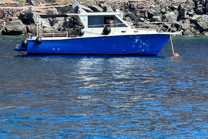 Santorini Fishing Private Cruise boat tour - BBQ, Snorkeling - Why this Santorini volcano fishing cruise feels different