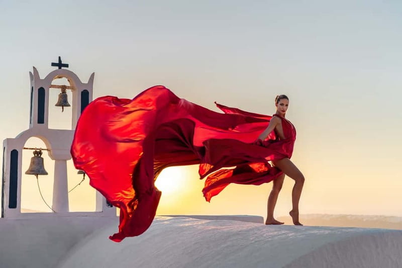 Santorini: Flying Dress Photo © Photoshoot "Express Package" - Key highlights at a glance