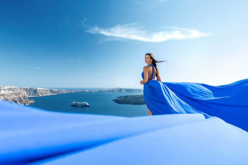 Santorini: Flying Dress Photo © Photoshoot "Express Package" - Price and what you actually receive for $471