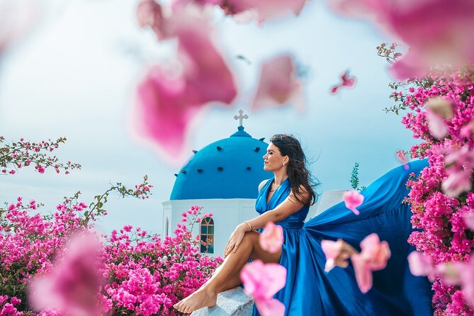 Santorini: Flying Dress Photoshoot - Languages, Private Group Feel, and How the Team Keeps You Comfortable