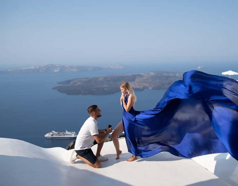 Santorini: Flying Dress Photoshoot Private Entry to Blue Dom - Price and value: what your $198 group booking is really paying for