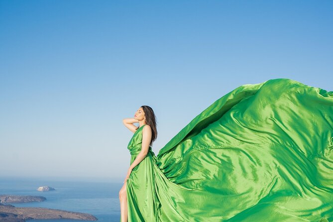 Santorini Flying Dress Private Luxury Tour Experience & Pick up - Weather and comfort tips, so you look great in real conditions