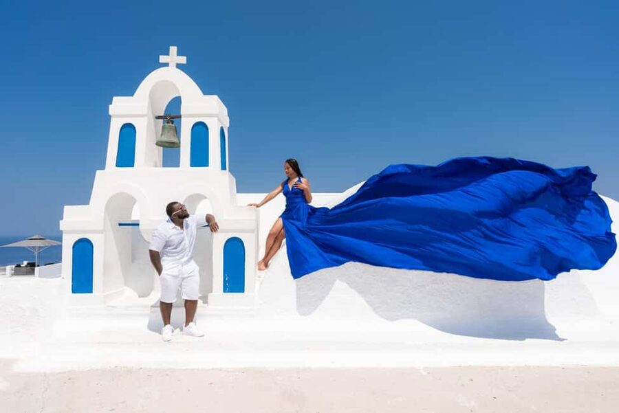 Santorini: Flying Dress Rental - The timeline you should plan for during a 7-hour session