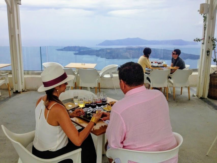 Santorini: Guided Tour to 3 Wineries with Wine Tastings - The Tasting Setup: 12 Small Glasses, Cheese, Olives, and Nibbles