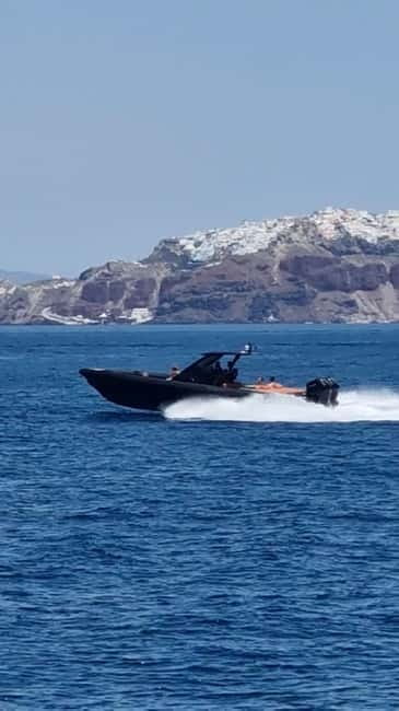 Santorini: High-Speed Cruise on a Sleek, Modern Yacht - Nea Kameni and the Hot Springs: geothermal swimming with character