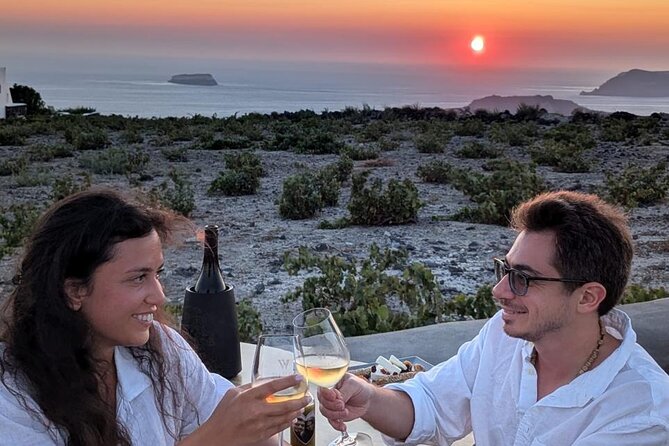 Santorini Honey Moon Romantic Private Sunset Wine Tour - Stop 1 at Estate Argyros: a four-wine tasting with volcanic terroir context