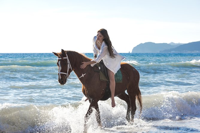 Santorini Horse Riding to Black Sandy Beach - Volcanic paths, Aegean panoramas, and the calm pace