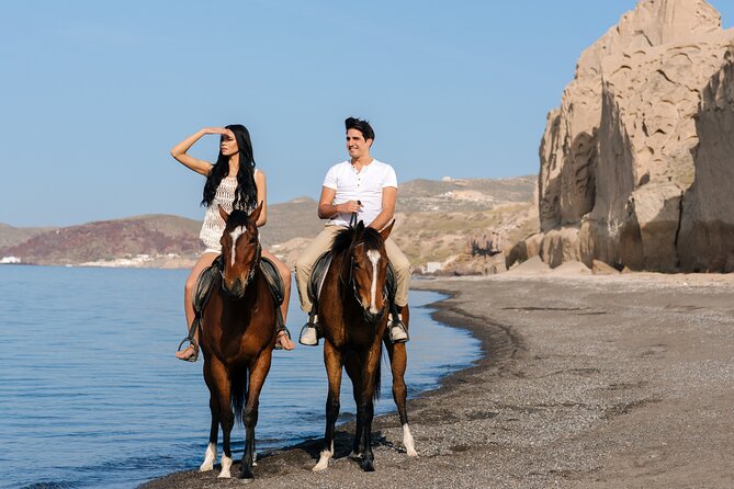 Santorini: Horse Riding to the Black Sandy Beach (Eros beach) - Group Size: Why Four People Changes the Whole Experience