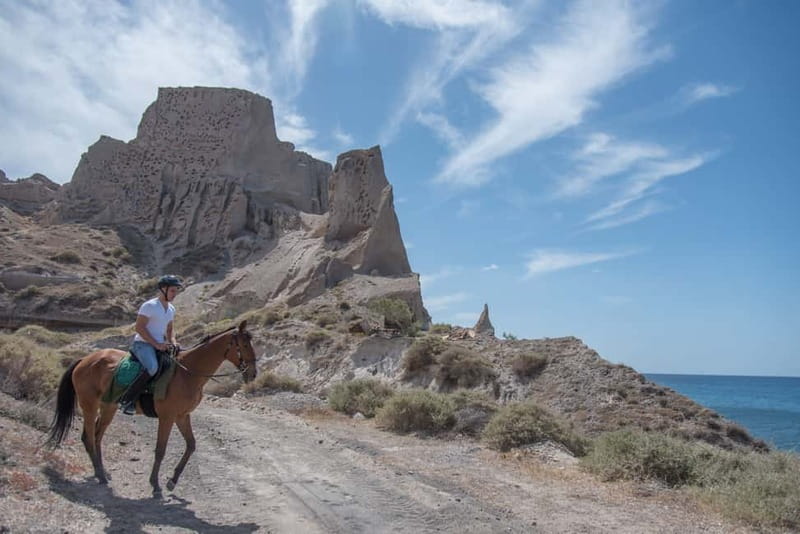 Santorini: Horse Riding Trip to Black Sandy Beach - From Caldera Beach Dunes to Vlichada Fields