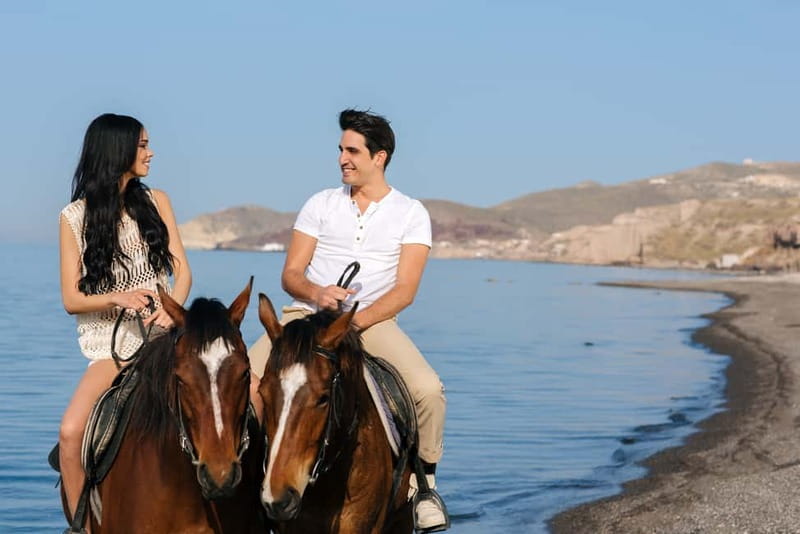 Santorini: Horseback Riding on the Black Sandy Eros Beach - Eros Beach, the Shoreline Ride, and the Best Kind of Quiet