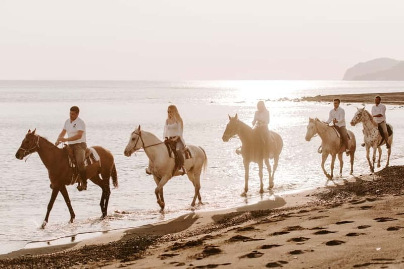 Santorini: Horseback Riding on the Black Sandy Eros Beach - The Sunset Angle, Heat Management, and Photo Timing