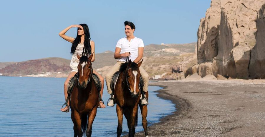 Santorini: Horseback Riding on the Black Sandy Eros Beach - Packing Smart for Dust, Sand, and Horse-Ready Comfort