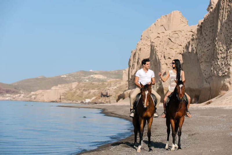 Santorini: Horseback Riding on the Black Sandy Eros Beach - The Volcanic Canyon Route, Where the Ground Has a Story