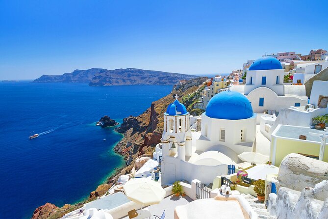 Santorini Island Tour for Cruise Travelers - Small Group - Firostefani: calmer scenery and postcard views without the loudest crowds