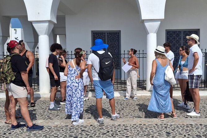 Santorini Island Tour for Cruise Travelers - Small Group - Meeting at Fira’s cable car upper station, then getting rolling fast