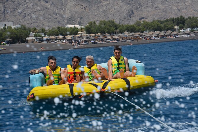 Santorini Jet Skiing, Tubing, and Kayaking Package - Waves Tubing (10 Minutes): Short, Loud, and Guided