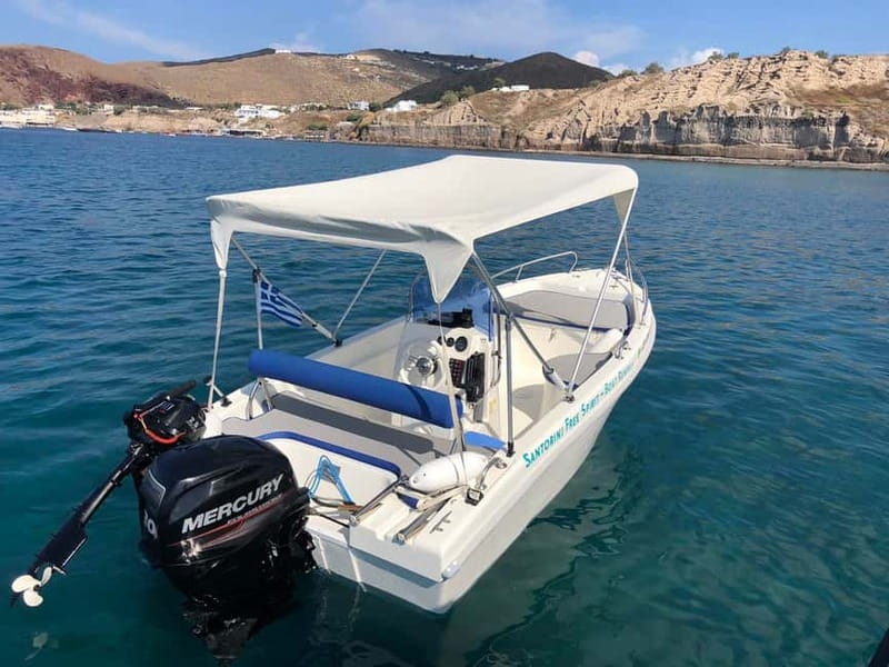 Santorini: License-Free Boat Rental with Ice, Water, & Fruit - Key things to know before you go