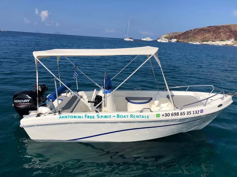 Santorini: License-Free Boat Rental with Ice, Water, & Fruit - Volcanic Hot Springs Swim Stop: The Main Moment