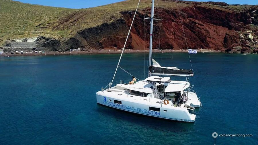 Santorini: Luxury Caldera Cruise With Meal & Drinks - The 5-Hour Day Cruise Route Through Red, White, and Black Beaches