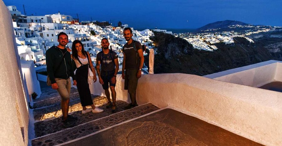Santorini: Night Hike, Wine Tasting, and Greek Dinner - Hotel pickup to Fira meeting point: keep it simple