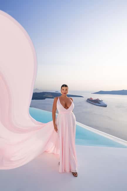 Santorini: Oia Flying Dress Photoshoot by SokoLOVE - Photos, Delivery, and What You Actually Get in Your Gallery