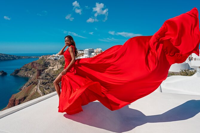 Santorini Oia: Private Flying Dress Photoshoot - Price and What You Actually Get for $204.70