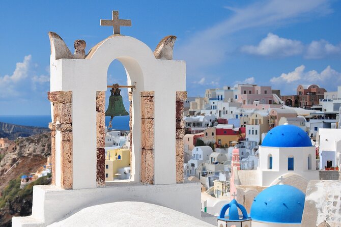 Santorini Panoramic Firostefani & Oia Blue Domes Private Tour - Oia Village: marble alleys, castle ruins area, and blue-domed charm