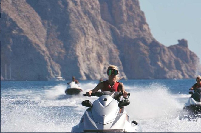 Santorini: Perivolos Beach Jet Ski Rental - The ride itself: black sand coast, clear water, and your pace