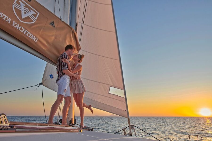 Santorini: Platinum Catamaran Cruise w/ BBQ Meal & Open Bar - Red Beach, White Beach, Akrotiri, and caldera viewpoints that actually fit the day