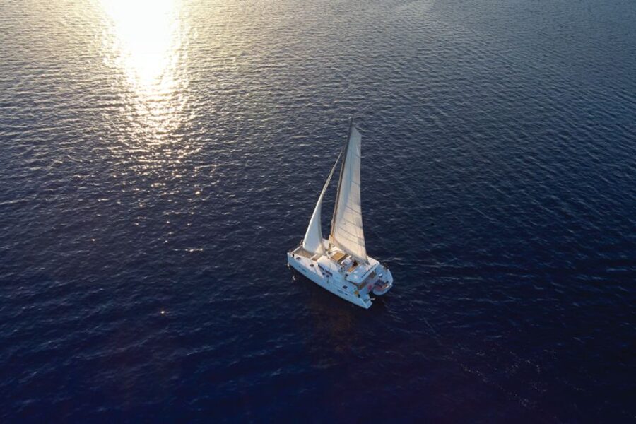 Santorini: Platinum Catamaran Cruise w/ BBQ Meal & Open Bar - Value at $117: what you really get for a 5-hour day