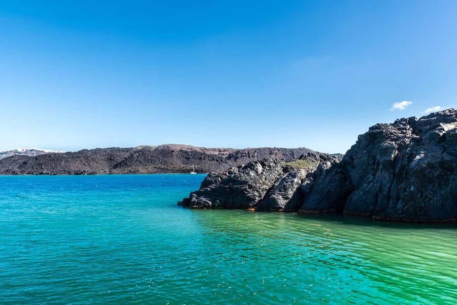 Santorini Port: 3 Hour Cruise to Volcano and Hot Springs - Getting on the water in Fira Old Harbor, then letting the caldera do the talking