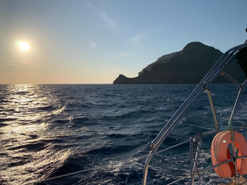 Santorini: Private 5-Hour Sunset Sailing Tour with Dinner - Dinner on the water, with hanging villages in view