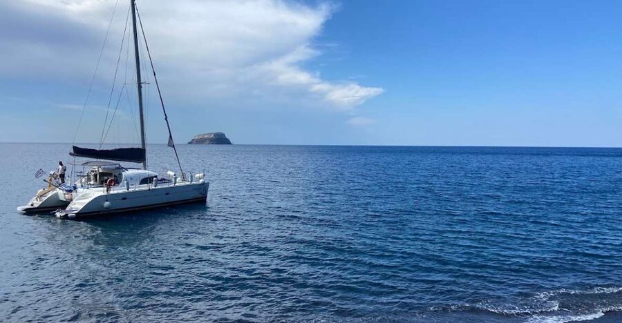 Santorini: Private All-In Catamaran Cruise, with Food|Drinks - Price and Value for a Private 5-Hour Santorini Sail