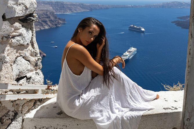 Santorini Private Casual Photoshoot in Oia and Imerovigli - Stop 2: Anastasis Church Portraits With Purpose
